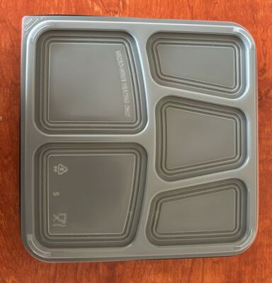 Fastfooddozen, wegwerpdozen van 5 stukken, PP-dozen voor fastfood, 5 stukken voor fastfood