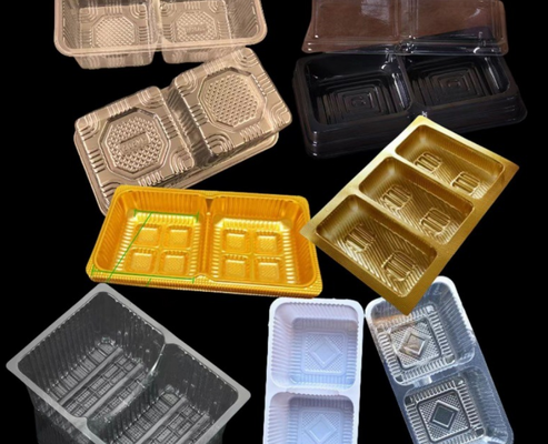 Aanpasbare recyclebare PET-verpakkingsdoos met warmteverzegeling voor macarons en cake