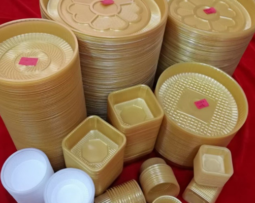 Aanpasbare recyclebare PET-verpakkingsdoos met warmteverzegeling voor macarons en cake