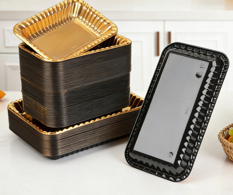 Customizable Design Recyclable PET Heat Sealing Chocolate and Macaron Packaging Trays for Fruits and Cakes