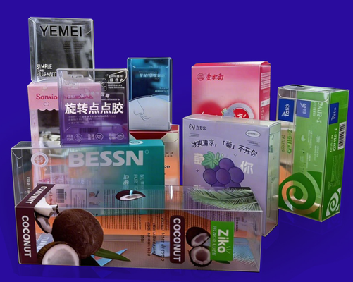 Klaargemaakte verpakkingsdoos - transparante doos voor verpakkingen van cosmetica, speelgoedfiguren, vouwbare plastic verpakkingsdoos voor huisdieren met haakjes