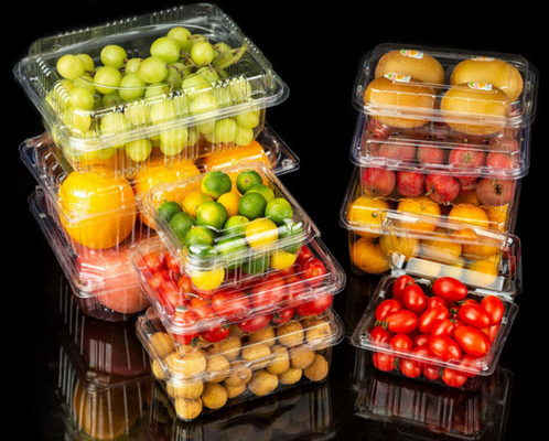 Vruchtenbakken, vleesverpakkingsdozen, groentenverpakkingsdozen, zaailingenbakken, plastic bloempotten, fastfooddozen, evenals transparante PVC-, PP-, PET-dozen en gedrukte dozen.