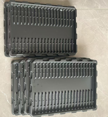 Groothandel Zwarte PS 100-vakken 49*16*7 Antistatische Blister Tray voor PCBA Printplaat Verpakking