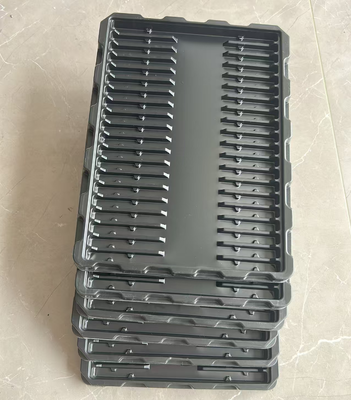 Groothandel Zwarte PS 100-vakken 49*16*7 Antistatische Blister Tray voor PCBA Printplaat Verpakking