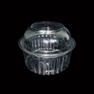 Biologisch afbreekbaar 18cm Duidelijk Plastic Tray Containers 7g om Salade Verpakking