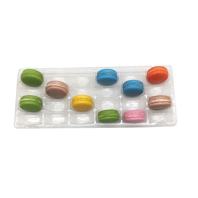 Het duidelijke pvc-Verpakkende Dienblad 4x6 24pcs van HUISDIEREN Plastic Macaron voor het Pak van Blaarmacaron