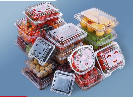 Op Maat Ontworpen Recyclable PET Voedselverpakkingsdoos met Hitteafdichting voor Fruit en Groenten