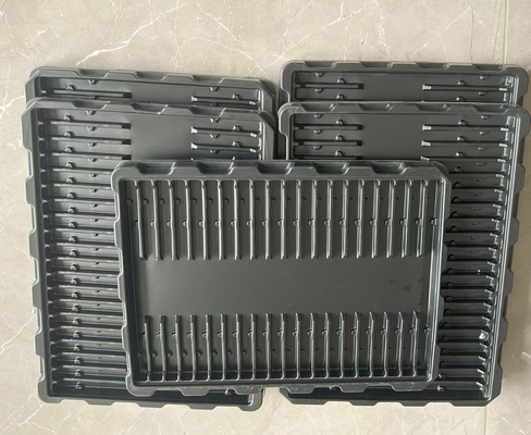 Op maat gemaakte zwarte milieuvriendelijke antistatische blistertray voor elektronische componenten