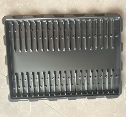 Groothandel Zwarte PS 100-vakken 49*16*7 Antistatische Blister Tray voor PCBA Printplaat Verpakking