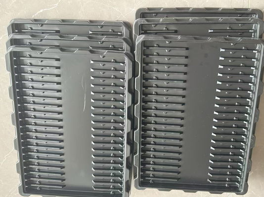 Groothandel Zwarte PS 30-vakken 60*41*15 Antistatische Blister Tray voor PCB Printplaten Verpakking