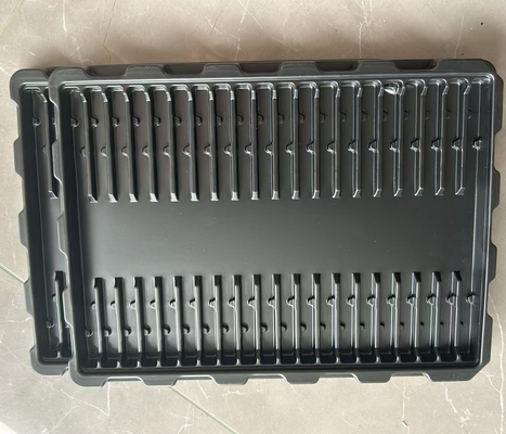 Groothandel Zwarte PS 40-vakken 63*14*15 Antistatische Tray voor Printplaat en Sieraden Display Blisterverpakking